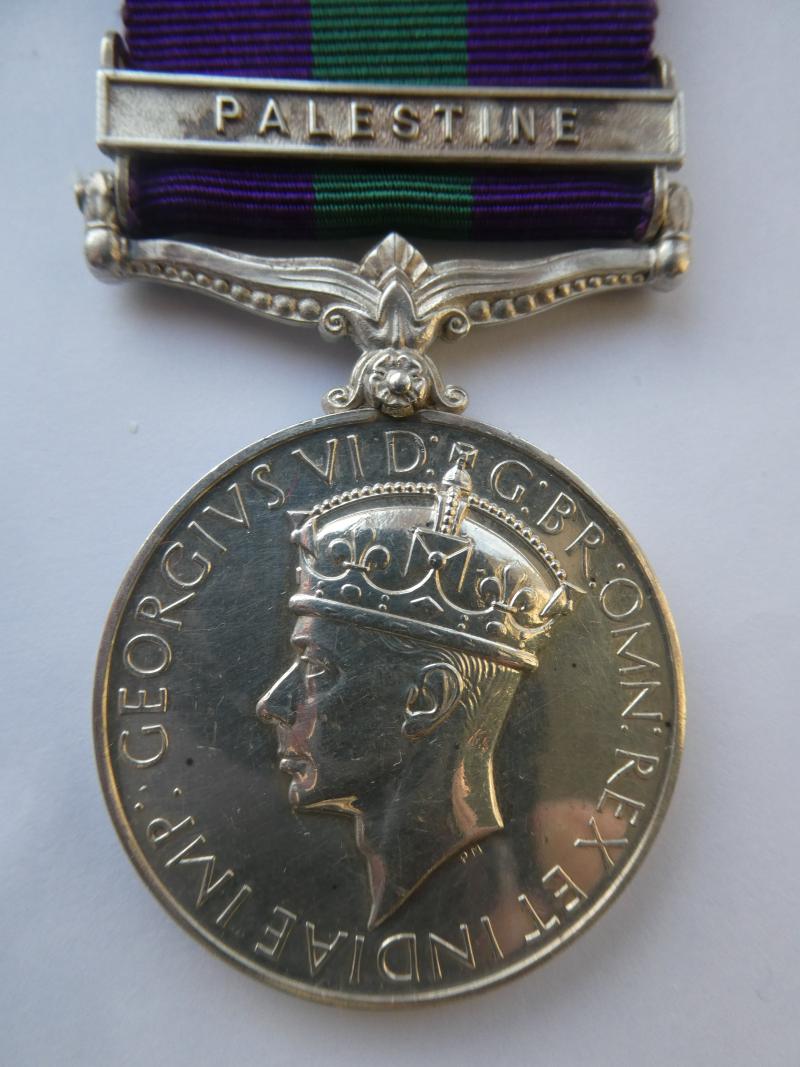 GENERAL SERVICE MEDAL-CLASP PALESTINE-TO JONES ROYAL AIR FORCE