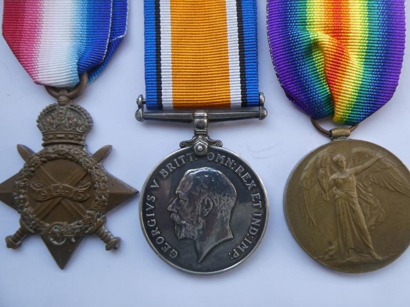 1914/15 STAR TRIO TO TURVEY-ARMY SERVICE CORPS-WOUNDED IN THE FACE IN THE BOER WAR