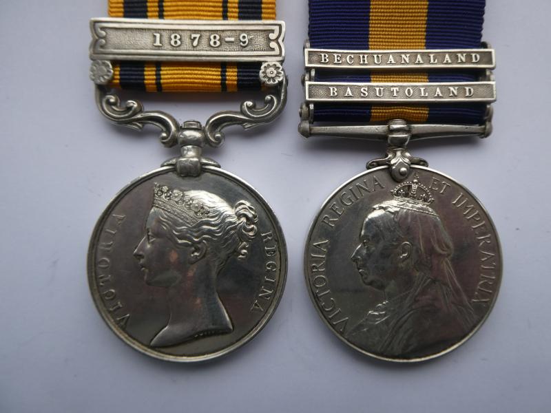 SOUTH AFRICA MEDAL CLASP 1878 AND CAPE OF GOOD HOPE MEDAL TO CAPTAIN W.M. SCHENK-FORMERLY CAPE FIELD ARTILLERY