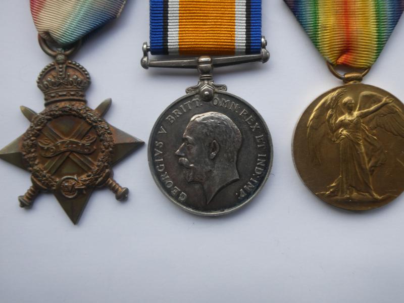 1914/15 STAR TRIO-TO CREIGHTON ROYAL NAVAL RESERVE-SERVED ON H.M.TRWALER 