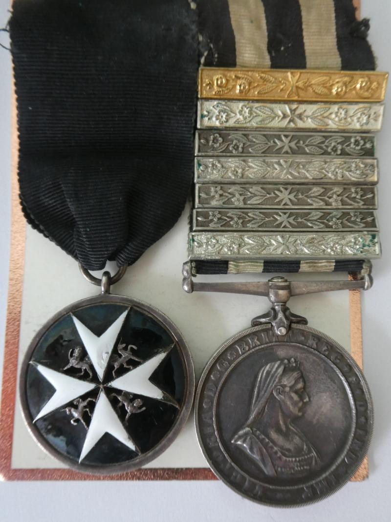 ORDER OF ST JOHN SERVING BROTHER PAIR TO DICKINSON-MUST HAVE SERVED FOR WELL OVER 40 YEARS!