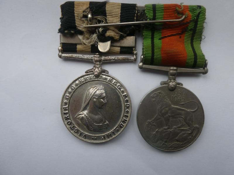 DEFENCE MEDAL-SERVICE MEDAL OF ST JOHN PAIR-TO GARNER-YORKS SJAB