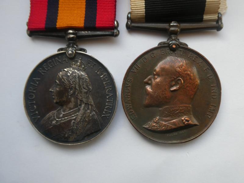 QUEENS SOUTH AFRICA MEDAL AND ST JOHNS AMBULANCE BRIGADE MEDAL FOR SOUTH AFRICA TO BROWN-DEWSBURY AND DISTRICT CORPS ST JOHN'S AMBULANCE BRIGADE