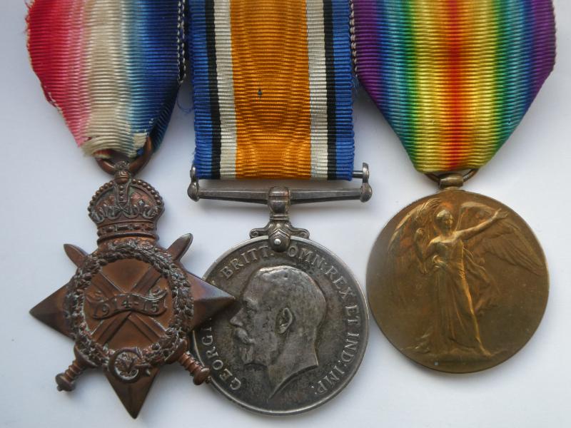 1914/15 STAR TRIO TO WHITE-ARMY SERVICE CORPS