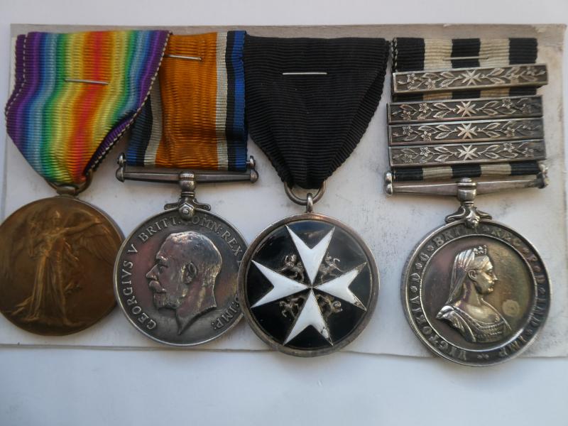 WW1 PAIR AND ORDER OF ST JOHN GROUP OF FOUR TO HEATON-MACHINE GUN CORPS AND ORDER OF ST JOHN