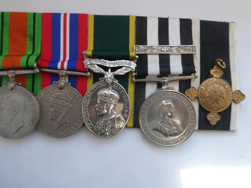 GROUP OF FIVE TO O'NEIL ROYAL ARTILLERY AND ORDER OF ST JOHN