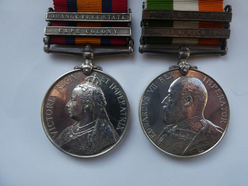 QUEENS SOUTH AFRICA MEDAL AND KINGS SOUTH AFRICA MEDAL-TO NELSON-NORFOLK REGT