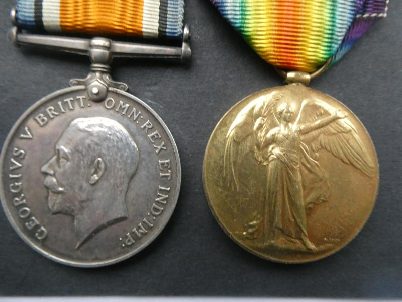 BRITISH WAR AND VICTORY MEDALS TO MC CANDLISH ROYAL ARTILLERY-WITH VERY LOW NUMBER OF 46-WOUNDED