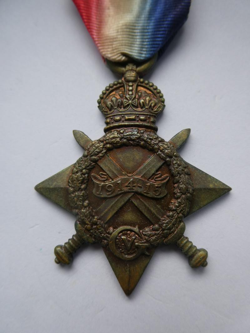 1914/15 STAR-TO WRIGLEY-MANCHESTER REGIMENT-WOUNDED TWICE AND DESERTED