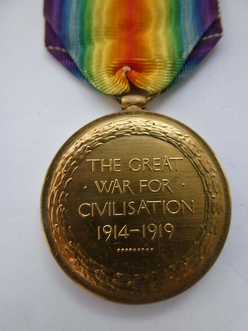 VICTORY MEDAL-TO PIPE-WARWICKSHIRE REGT-LATER ROYAL FLYING CORPS
