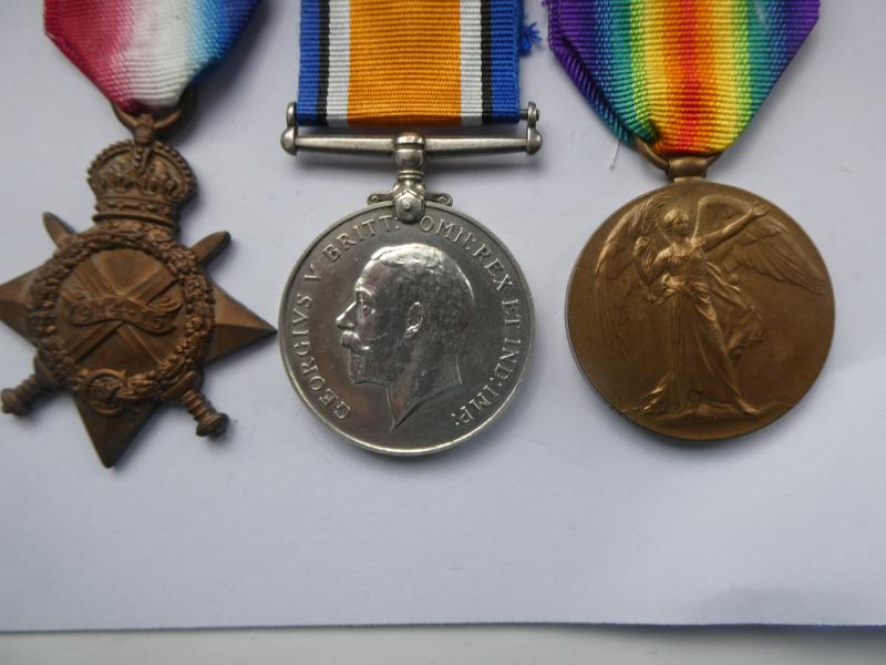 1914/15 STAR TRIO-TO EDWIN BERT IVES-7TH BTN NORFOLK REGIMENT-KILLED IN ACTION ON 12TH OCTOBER 1916-BAYONET TRENCH SOMME