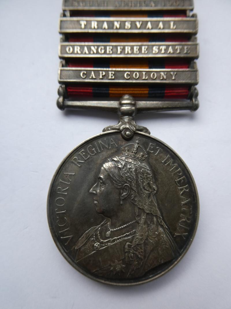 QUEENS SOUTH AFRICA MEDAL-TO PTE F.W.S. GELL -51ST COMPANY IMPERIAL YEOMANRY (PAGET'S HORSE)-DIED OF DESEASE AT LICHTENBURG, 1901  -