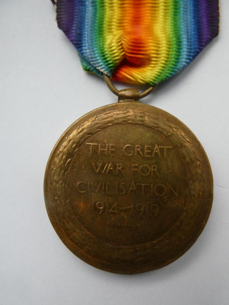 VICTORY MEDAL TO HEATON-LOYAL NORTH LANCS REGT