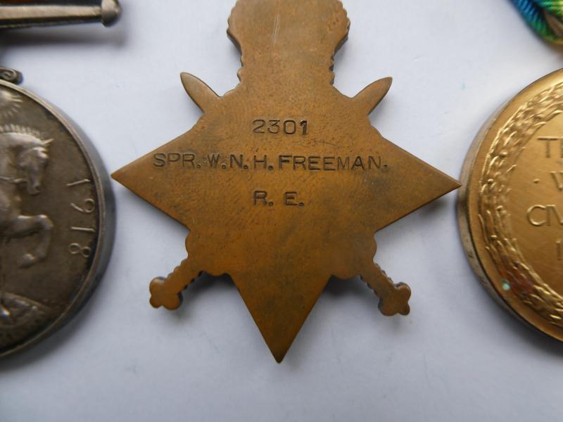 MILITARY MEDAL-MENTIONED IN DESPATCHES GROUP OF FOUR TO FREEMAN-46TH DIVISIONAL SIGNALLING COMPANY ROYAL ENGINEERS TERRITORIAL FORCE