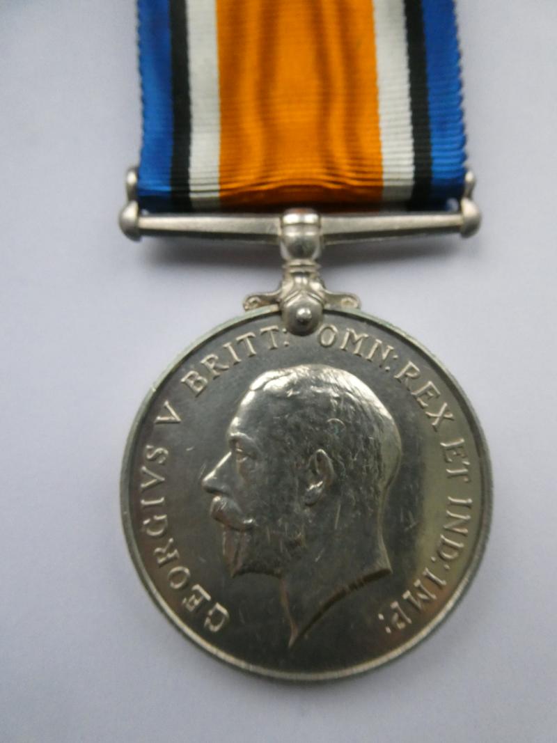 BRITISH WAR MEDAL-TO FREDERICK JAMES SPOONER-COMMISSIONED INTO THE 3RD NORFOLK REGT-ATTACHED ROYAL FUSILIERS