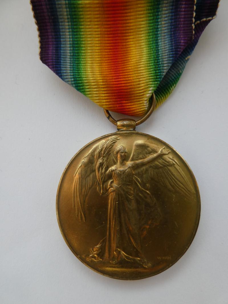 VICTORY MEDAL-TO PERRY-EAST SURREY REGT