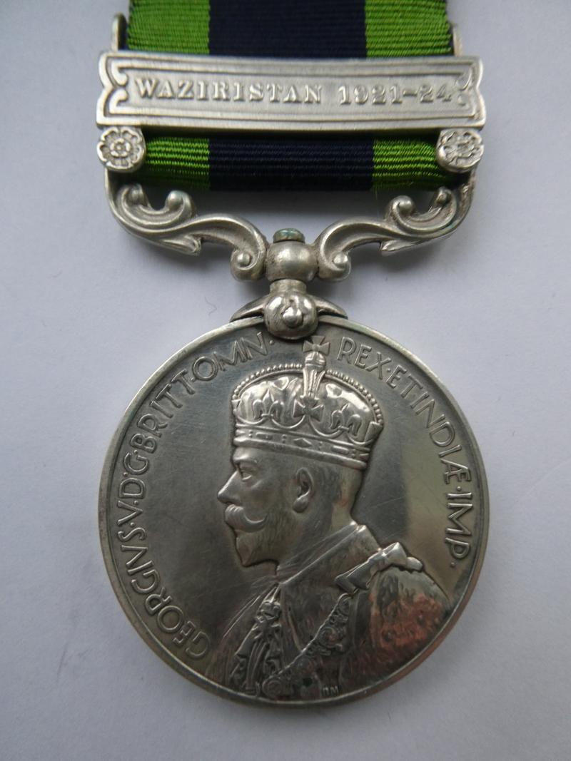 INDIA GENERAL SERVICE MEDAL-CLASP WAZIRISTAN 1921-24-TO SHARP-ROYAL SUSSEX REGT