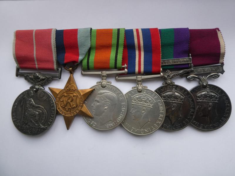 BRITISH EMPIRE MEDAL- LONG SERVICE GROUP OF SIX -TO MAJOR UPTON -ROYAL ARMY SERVICE CORPS