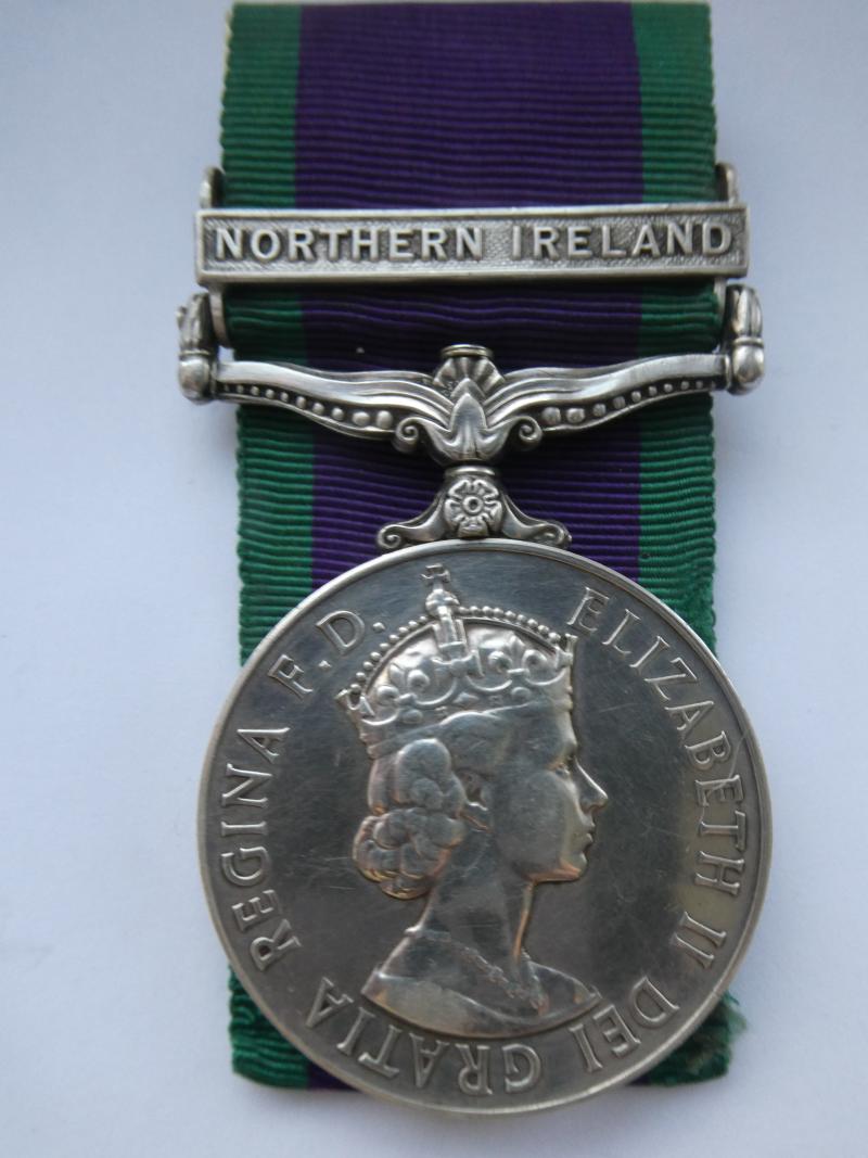CAMPAIGN SERVICE MEDAL-CLASP NORTHERN IRELAND-TO WILLIAMS-LIGHT INFANTRY