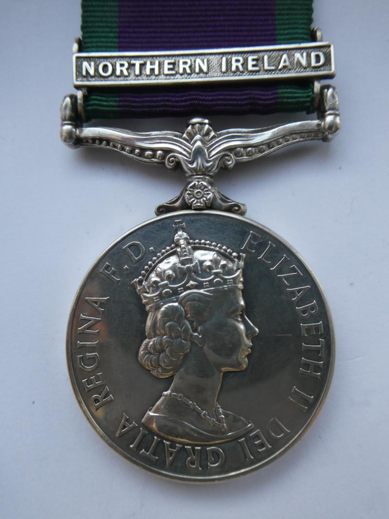 CAMPAIGN SERVICE MEDAL-CLASP NORTHERN IRELAND-TO GUARDSMAN MELVILLE-SCOTS GUARDS