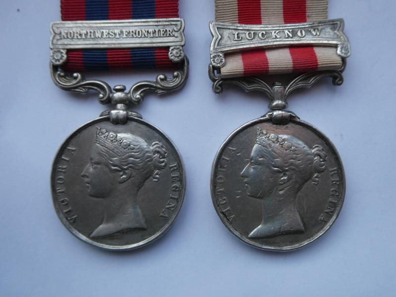 INDIA GENERAL SERVICE MEDAL-INDIAN MUTINY-RENAMED PAIR TO MORGAN-RIFLE BRIGADE