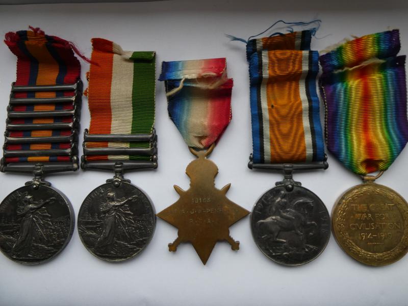 BOER WAR PAIR AND 1914/15 STAR TRIO TO PENFOLD-POM POM SECTION- ROYAL ARTILLERY