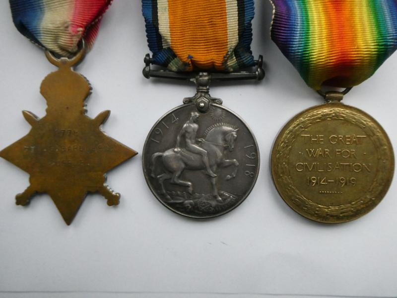 1914/15 STAR TRIO TO CARELESS SUFFOLK REGT/SUFFOLK YEOMANRY