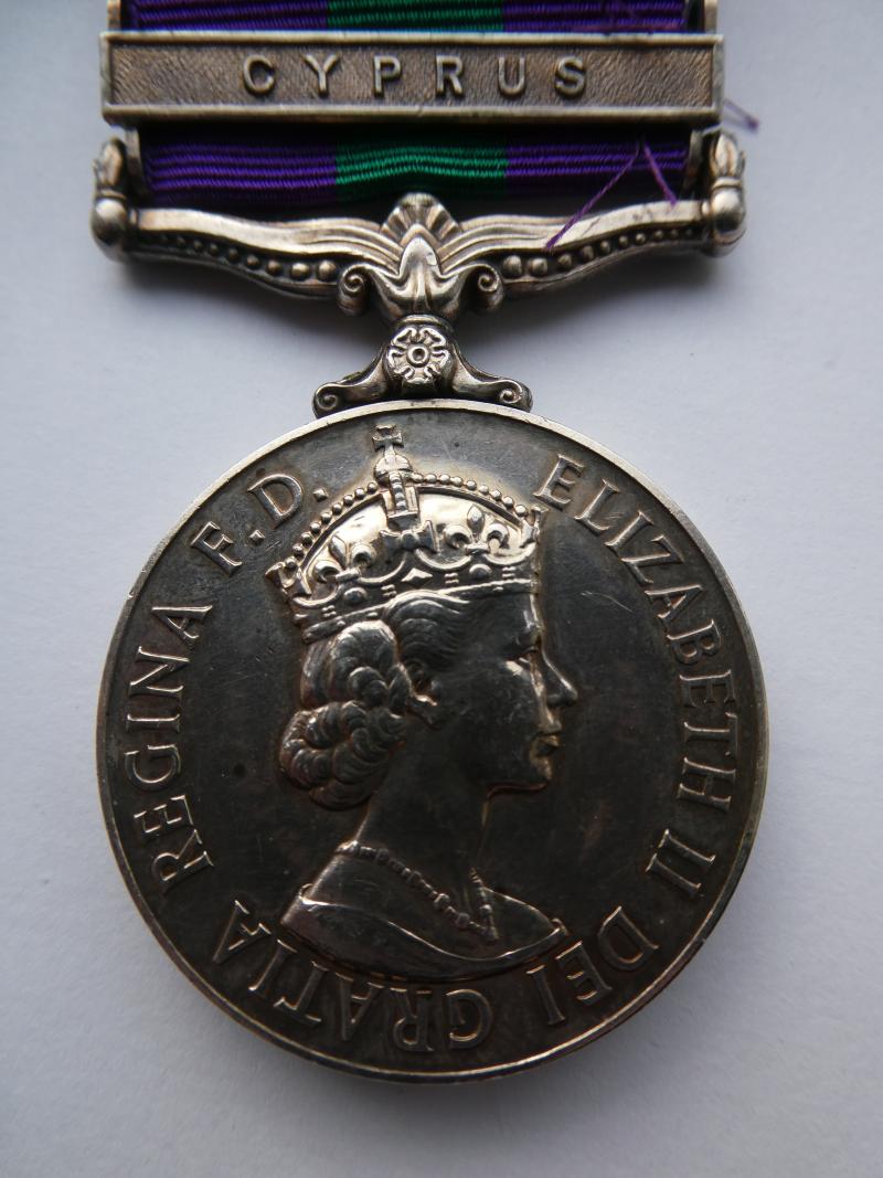 GENERAL SERVICE MEDAL-CLASP CYPRUS-TO KEMMET-ARGYLE AND SUTHERLAND HIGHLANDERS