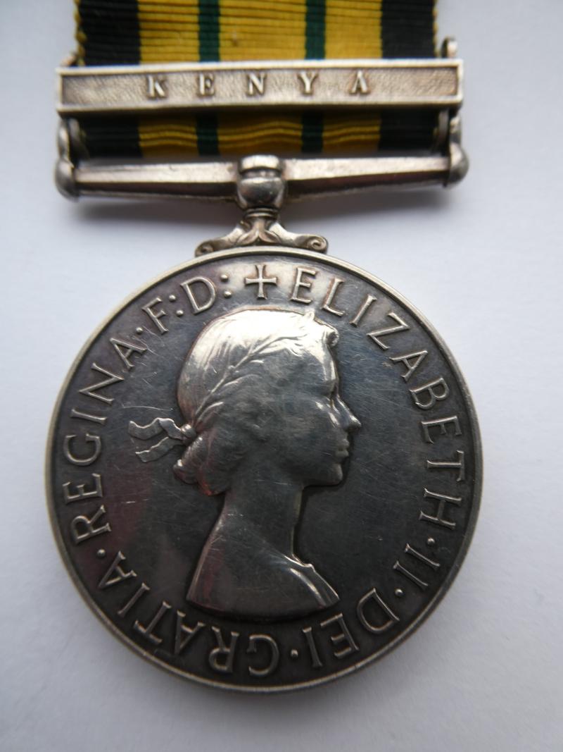 AFRICA GENERAL SERVICE MEDAL-CLASP KENYA-TO LOWLAND-GLOSTERS
