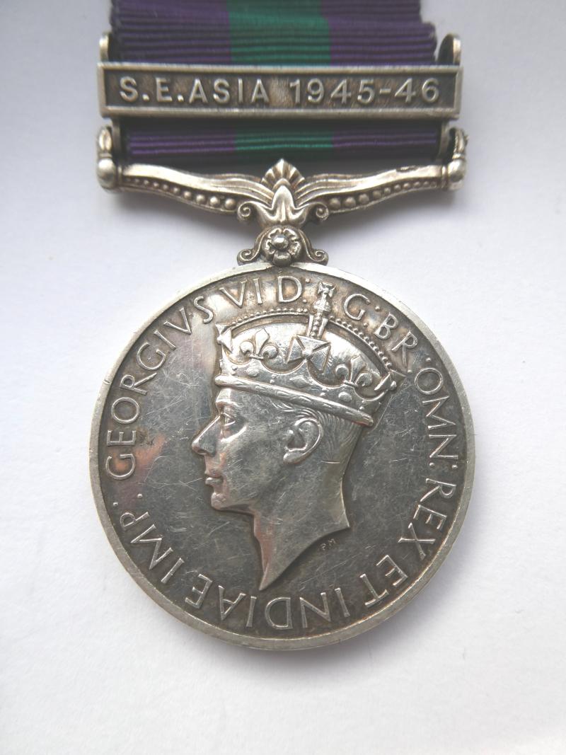 GENERAL SERVICE MEDAL-SOUTH EAST ASIA-TO DOBBIE-SEAFORTHS