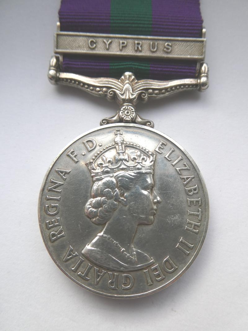 GENERAL SERVICE MEDAL-CLASP CYPRUS TO JAY-WILTSHIRE REGT