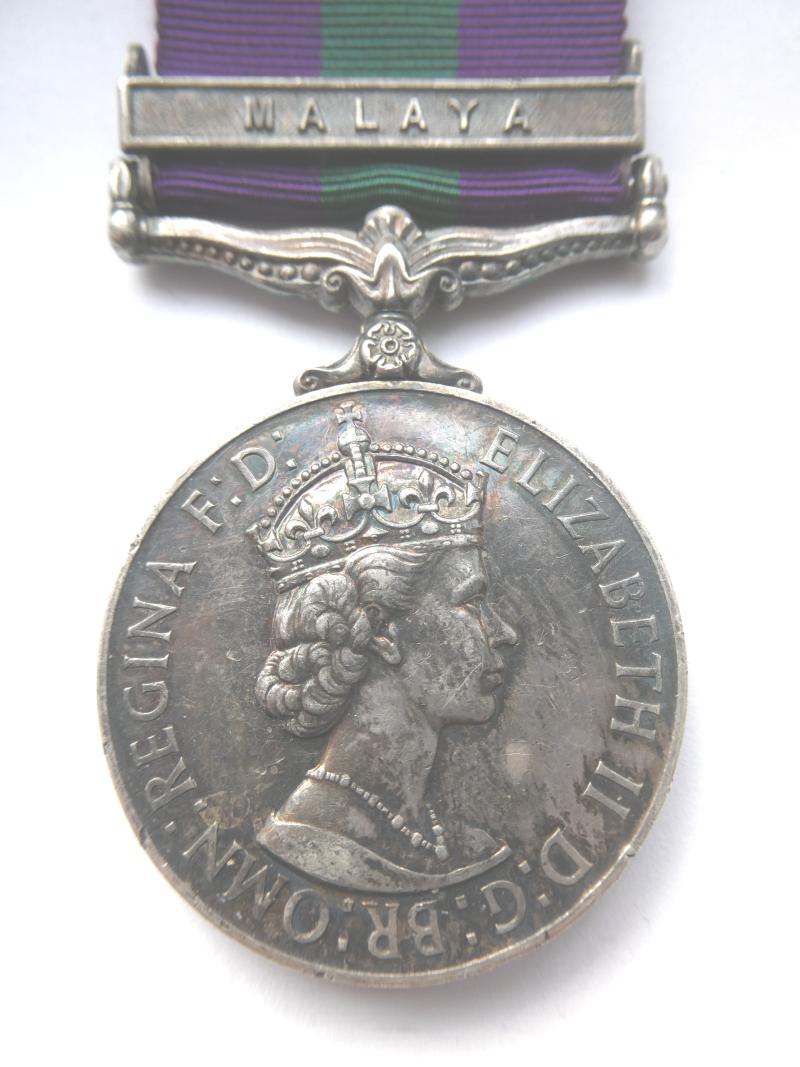 GENERAL SERVICE MEDAL-CLASP MALAYA-TO HALKET-ROYAL WELSH FUSILIERS