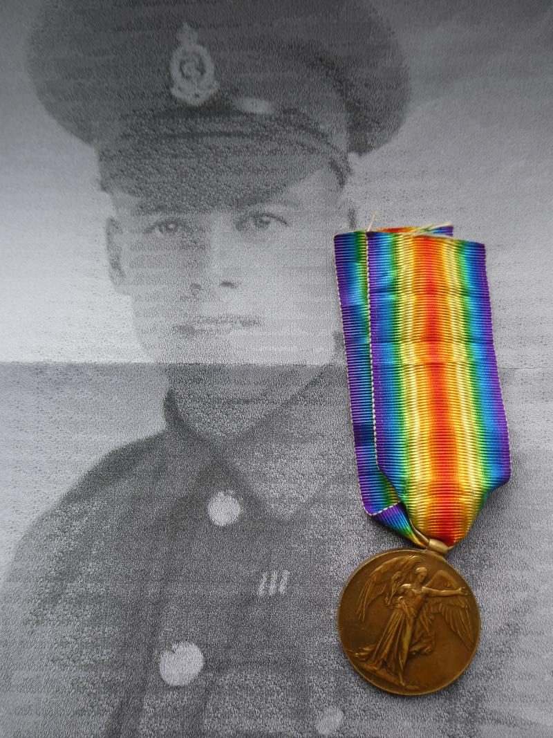 VICTORY MEDAL-TO DAVIES-ROYAL ARMY MEDICAL CORPS-AWARDED THE MILITARY MEDAL- LONDON GAZETTE 14TH SEPTEMBER 1916