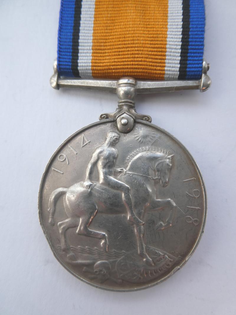 BRITISH WAR MEDAL TO GOTHARD-ROYAL DUBLIN FUSIIERS DIED 10TH MAY 1919-BURIED AT SALFORD CEMETERY