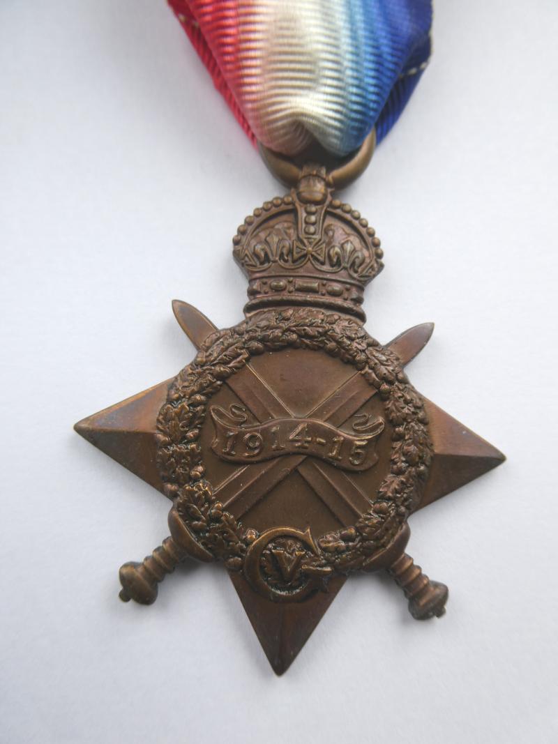 1914/15 STAR-TO PUGH-WORCESTER REGT-KILLED IN ACTION ON 6th AUGUST 1915