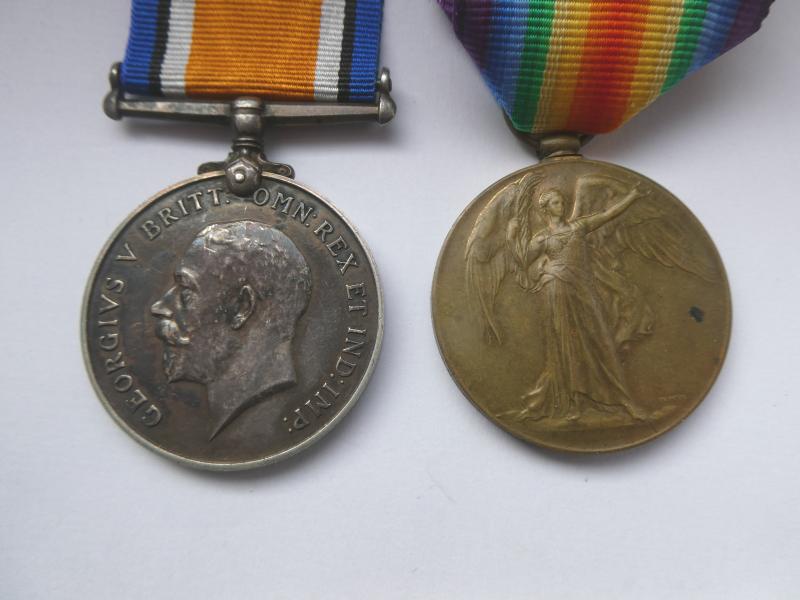 BRITISH WAR AND VICTORY MEDALS TO STICKLES-ROYAL GARRISON ARTILLERY-KILLED IN ACTION ON 8TH NOVEMBER 1917