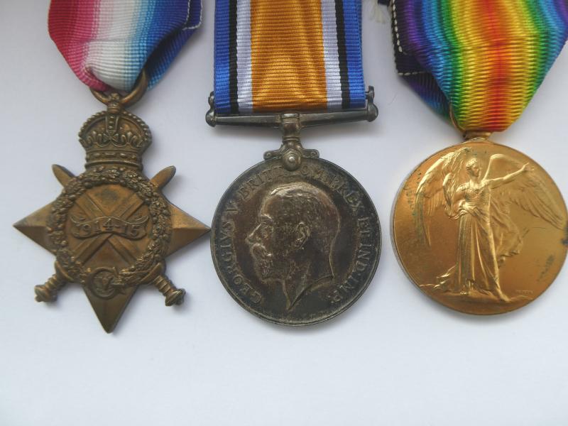 1914/15 STAR TRIO-TO PARNABY-NORTHUMBERLAND FUSIIERS