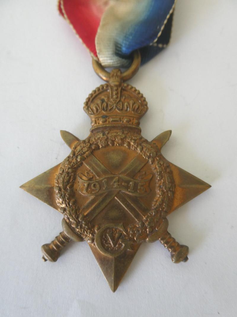 1914/15 STAR-TO BAXTER-8TH SUFFOLK REGT-KILLED IN ACTION ON 19TH JULY 1916