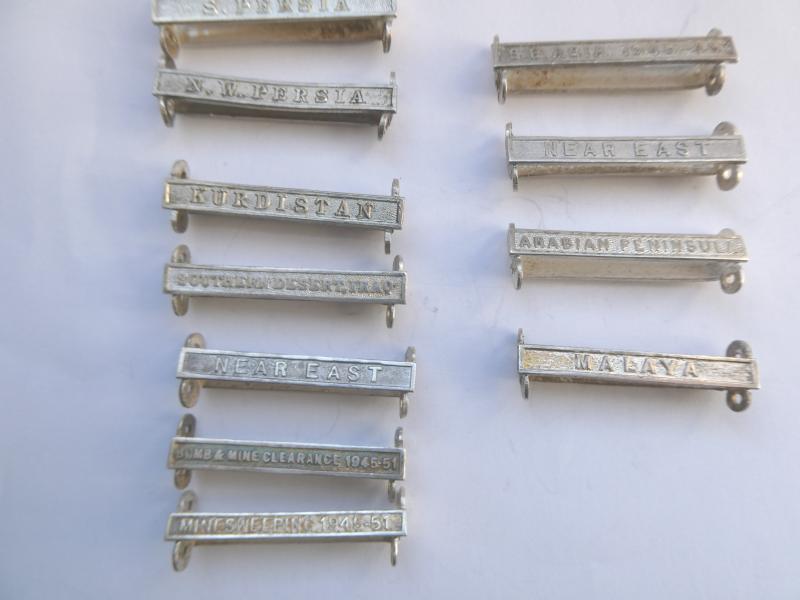 WE HAVE A NUMBER OF VERY GOOD QUALITY STERLING SILVER COPY MEDAL CLASPS FOR THE GENERAL SERVICE MEDAL 1918-1962