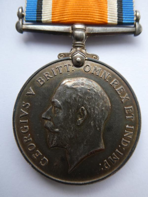 BRITISH WAR MEDAL TO LIEUT CLAUDE MC CAUL ALSTON-ROYAL SCOTS FUSILIERS-KILLED IN ACTION ON 14/10/1914-SON OF SIR CHARLES ROSS ALSTON A NOTED HIGH COURT JUDGE IN ALLALABAD