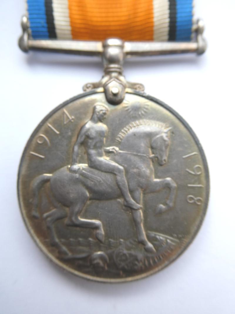 BRITISH WAR MEDAL TO LIEUT CLAUDE MC CAUL ALSTON-ROYAL SCOTS FUSILIERS-KILLED IN ACTION ON 14/10/1914-SON OF SIR CHARLES ROSS ALSTON A NOTED HIGH COURT JUDGE IN ALLALABAD