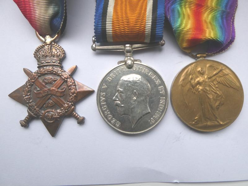 1914 STAR TRIO-TO WOOD ROYAL FUSILIERS