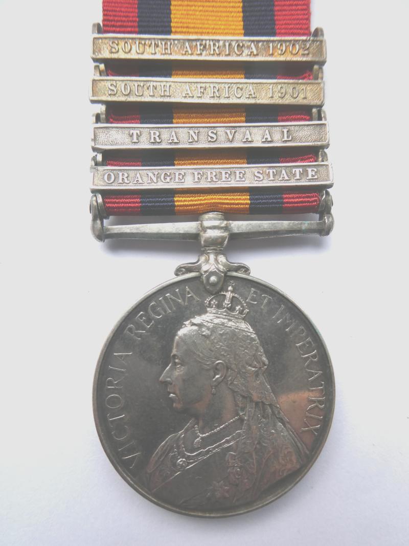 QUEENS SOUTH AFRICA MEDAL-TO TROOPER AISBETT- 44TH COMPANY(SUFFOLK) IMPERIAL YEOMANY