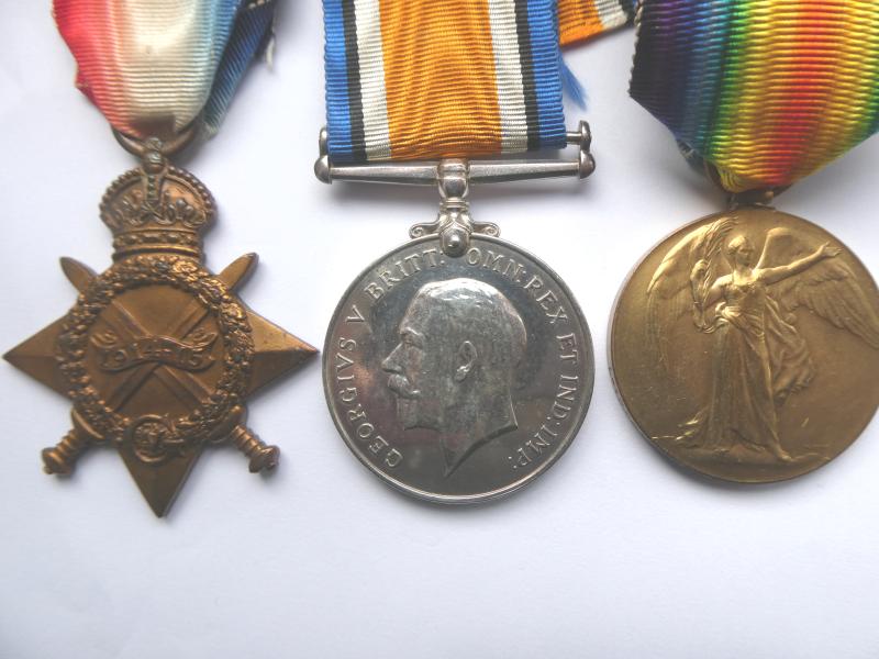 1914/15 STAR TRIO-TO SHARP-ROYAL SUSSEX REGIMENT-KILLED IN ACTION ON 13TH APRIL 1917-FROM HOVE-SUSSEX