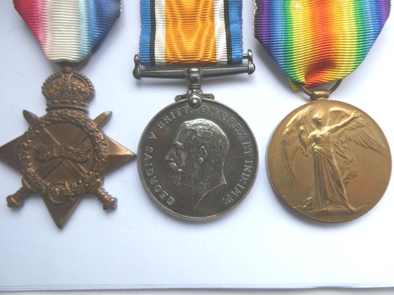 1914/15 STAR TRIO TO NORMAN-MIDDLESEX REGT-KILLED IN ACTION ON 18TH  AUGUST 1916