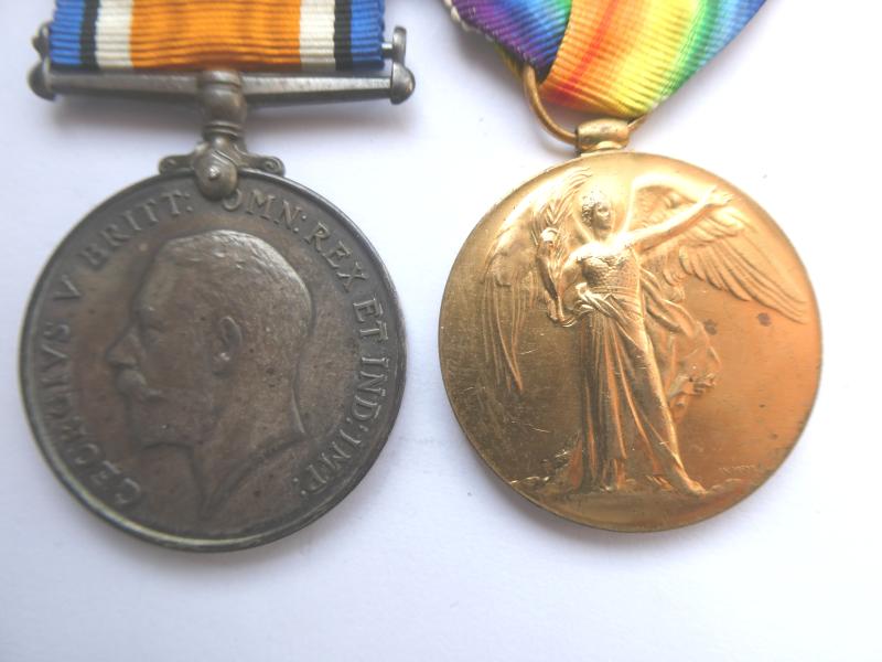 BRITISH WAR AND VICTORY MEDALS-TO BRIELL-4TH REGIMENT SOUTH AFRICA INFANTRY-KILLED IN ACTION ON 10TH APRIL 1918