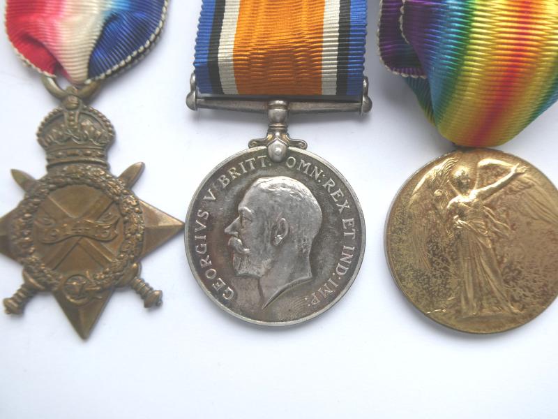 1914/15 STAR TRIO-TO PORTER-SUFFOLK REGT-KILLED IN ACTION ON 9TH AUGUST 1915