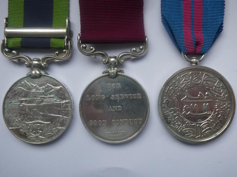 NORTHWEST FRONTIER 1908 LONG SERVICE GROUPOF THREE- TO MASTERS-ROYAL ARTILLERY