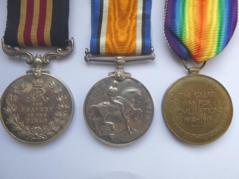 MILITARY MEDAL GROUP OF THREE TO ASTINS-17/LONDON REGIMENT