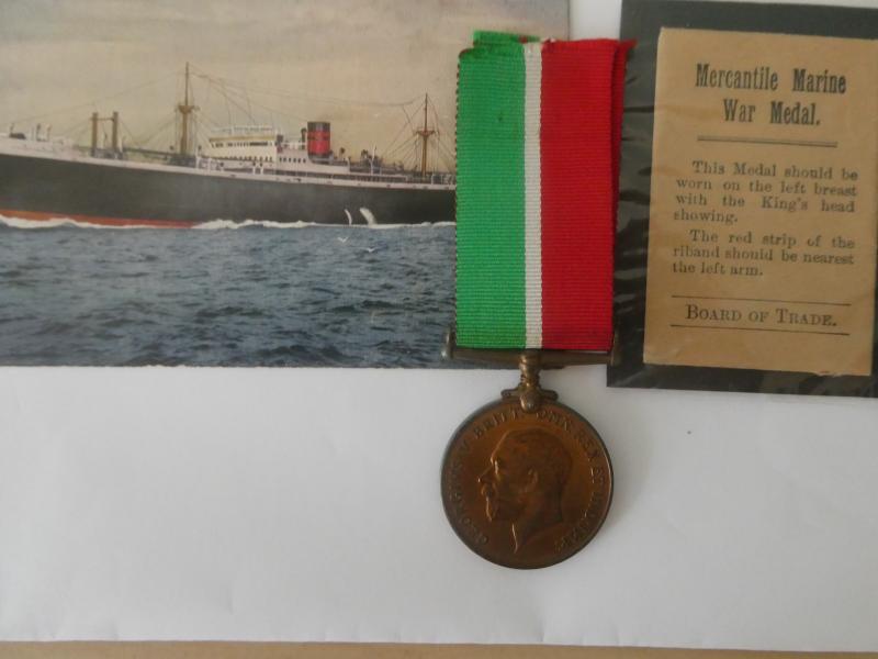 MERCANTILE MARINE MEDAL TO GEORGE MEGSON-WHO DIED ON 2ND DECEMBER 1940 SERVING ON M.V.PRESIDENT -WHICH WAS SUNK BY THE U-43